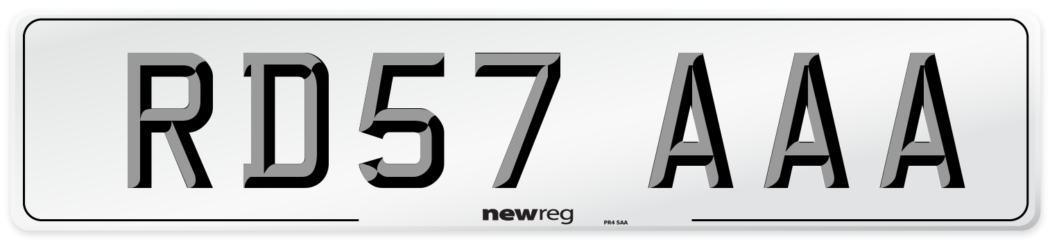 RD57 AAA Number Plate from New Reg